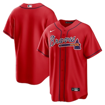 mens nike red atlanta braves alternate replica team jersey_p